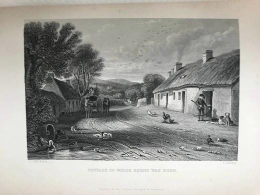 1890年 罗伯特·彭斯作品集（全5卷） 约50幅版画插图 漆布精装大32开 商品图11