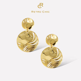 Retro Chic意大利复古时尚首饰 春叶耳环