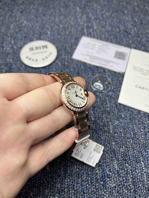 卡地亚蓝气球系列 全玫金钻圈款 小号28mm 女士石英腕表 商品图2