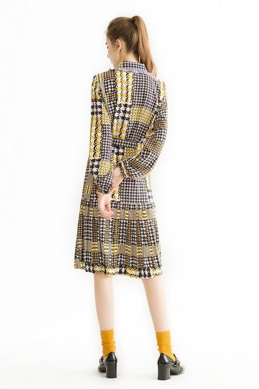 AVA 复古千鸟格衬衫裙 1627 商品图3