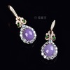 【春光烂漫】紫翡镶钻耳钩   EZ2302125 商品缩略图1