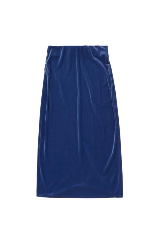 AVA 蓝色丝绒高腰半裙 4436 商品图4
