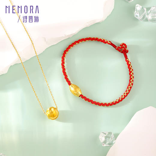 【积分抵值】足金路路通转运珠3D硬金猫眼珠黄金吊坠女款MEMORA诗普琳HPE142001（线上专供） 商品图5