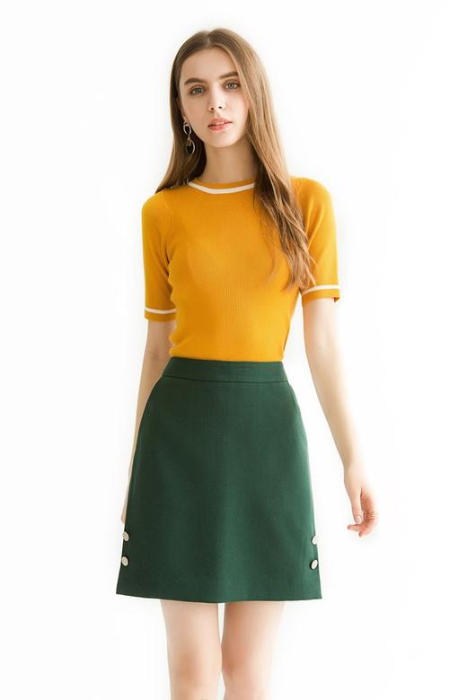 NEW LOOK 黄色螺纹针织衫 1474 商品图0