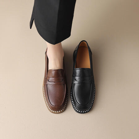 时尚气质，真皮平底单鞋HBP-5113 商品图1
