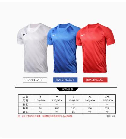 小李子:NIKE/耐克足球训练组队短袖短裤足球球衣成人男BV6883-010 商品图2