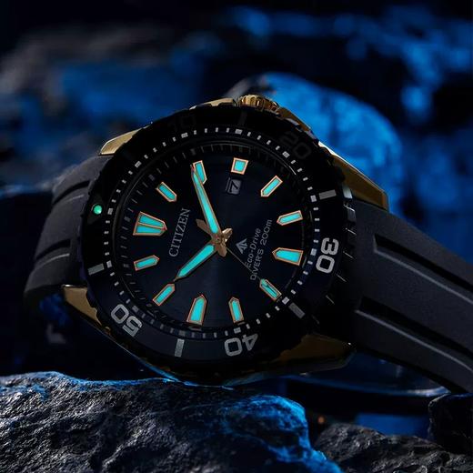 西铁城日本官方正品夜光专业潜水时尚光动能男表BN0196-01L 商品图4