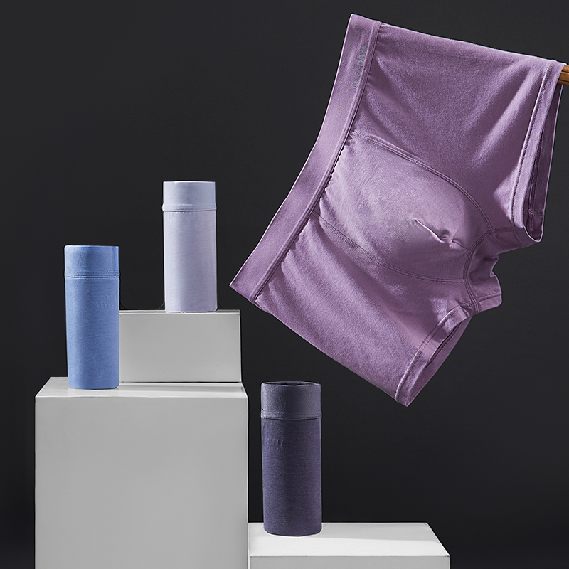 都市丽人简约基础干爽棉平角裤男士内裤FK3CA5