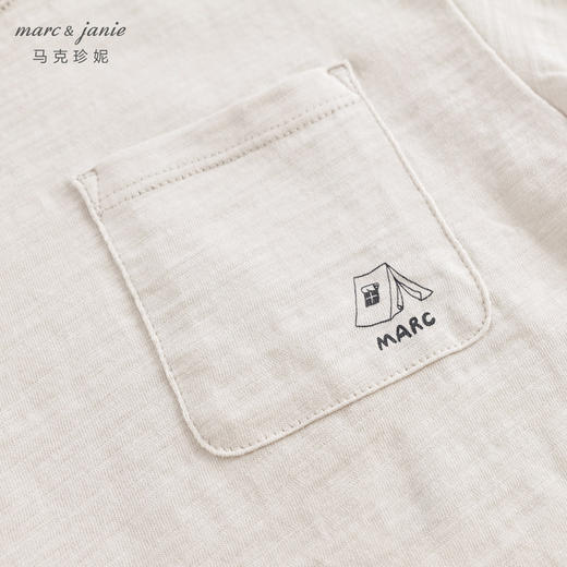 【户外风】马克珍妮夏装新款 男童竹节棉透气短袖T恤230695 商品图4
