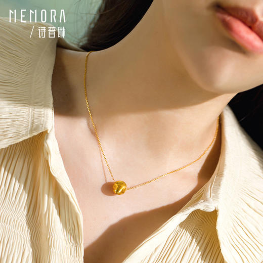 【积分抵值】足金路路通转运珠3D硬金猫眼珠黄金吊坠女款MEMORA诗普琳HPE142001（线上专供） 商品图2