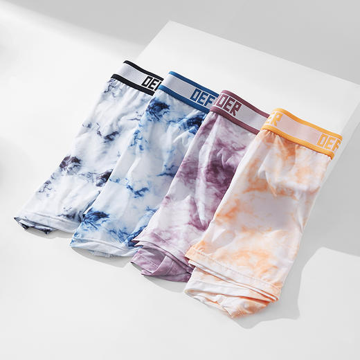 都市丽人都市锋尚潮流时尚冰丝（数码印花）平角裤男士内裤FK3CB7 商品图0