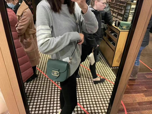 25折‼️💰999直邮到手✈️Coach新款morgan马鞍包斜挎包‼️复古墨绿色牛皮 商品图7