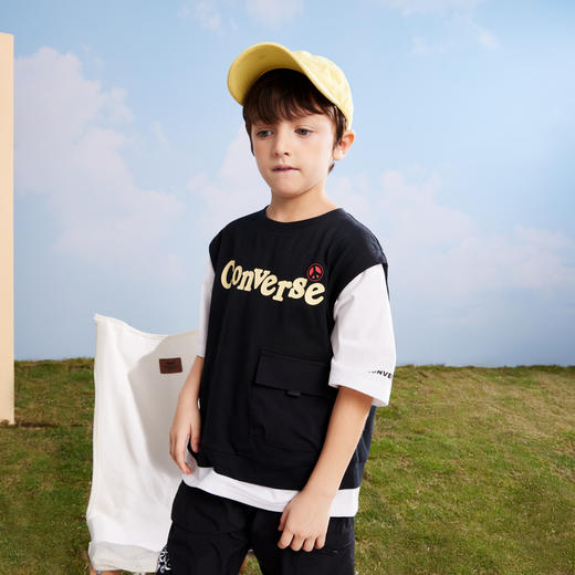CONVERSE 夏 大童小童婴童 短袖T恤 CNVB-FF-D616 商品图3
