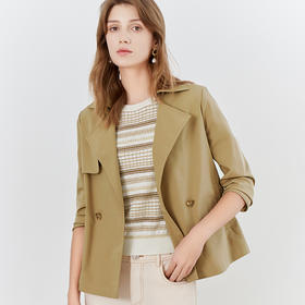 【七分袖短款外套】23年春夏新品女士风衣外套时尚通勤休闲小外套