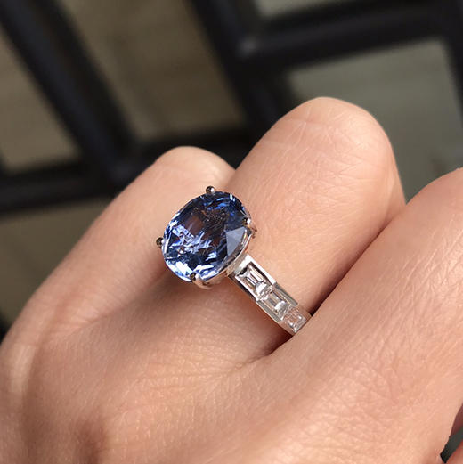 4.6克拉无烧蓝宝石戒指 商品图6