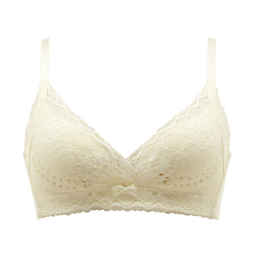 都市丽人WISECOOL常规内衣B杯薄3/4杯蕾丝文胸三排树脂胶圈LB32D1 商品图4