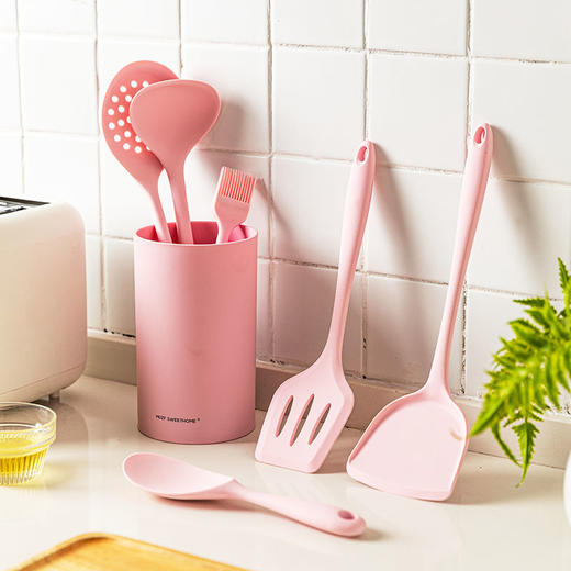 摩登主妇硅胶锅铲家用不粘锅专用耐高温炒菜铲子套装炒勺汤勺厨具 商品图2