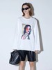 人像印花宽松长袖T恤 商品缩略图0