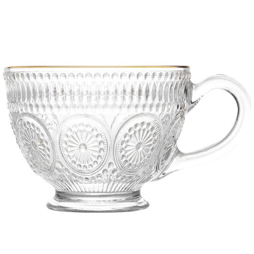 摩登主妇高颜值透明玻璃杯带把ins风牛奶杯子早餐杯水杯家用茶杯 商品图3