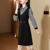 春季收腰显瘦polo领中年妈妈时尚气质连衣裙AHM-wjnz8017 商品缩略图0