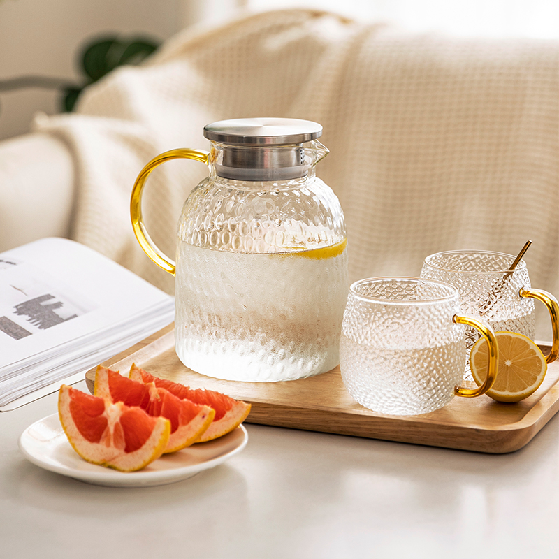 摩登主妇凉水壶家用耐高温玻璃水壶大容量玻璃壶凉水杯套装冷水壶