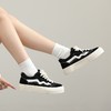 ZHR撞色拼接厚底板鞋女2023新款学院经典黑白运动休闲鞋韩版百搭 商品缩略图7