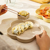 摩登主妇原创花朝饺子盘带醋碟ins风分格餐盘儿童陶瓷水饺专用盘 商品缩略图1