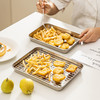 摩登主妇304不锈钢托盘长方形肠粉蒸盘提拉米苏烤盘火锅备菜盘子 商品缩略图1