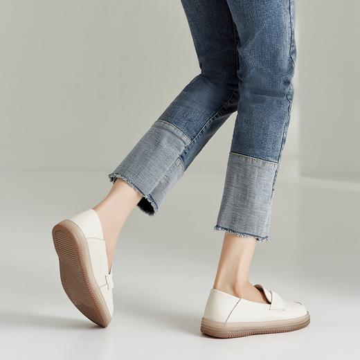 ZHR乐福鞋女2023春季新款休闲软底透气单鞋女平底百搭小皮鞋 商品图2