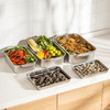 摩登主妇304不锈钢托盘长方形肠粉蒸盘提拉米苏烤盘火锅备菜盘子 商品缩略图2