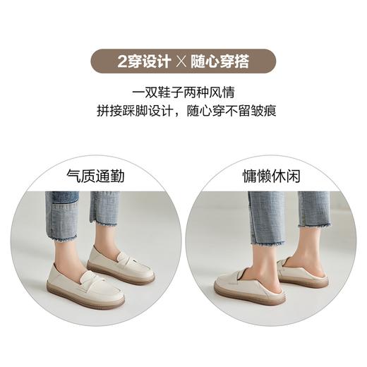 ZHR乐福鞋女2023春季新款休闲软底透气单鞋女平底百搭小皮鞋 商品图8