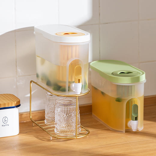 摩登主妇冷水壶带龙头水果茶冷泡壶凉水壶家用放冰箱大容量饮料桶 商品图1