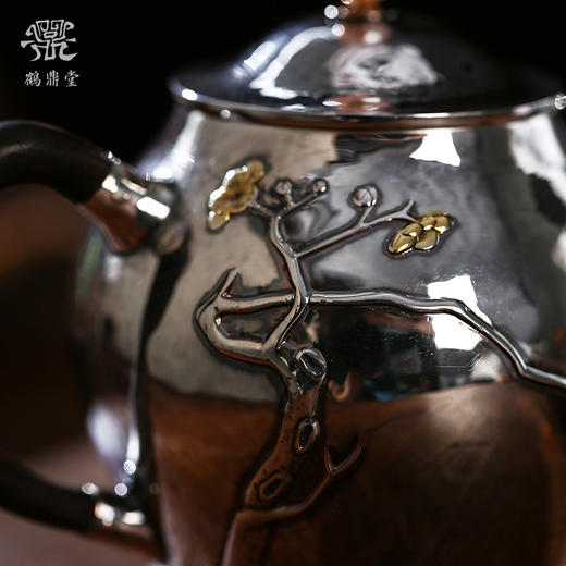 鹤鼎堂 闻天系列 于罿急须錾刻凌寒留香（银色）（缺货） 商品图3