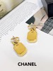 Chanel 双C 大方钻 吊坠 金色 耳环 商品缩略图3