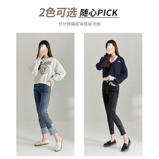 ZHR乐福鞋女2023春季新款休闲软底透气单鞋女平底百搭小皮鞋 商品图3