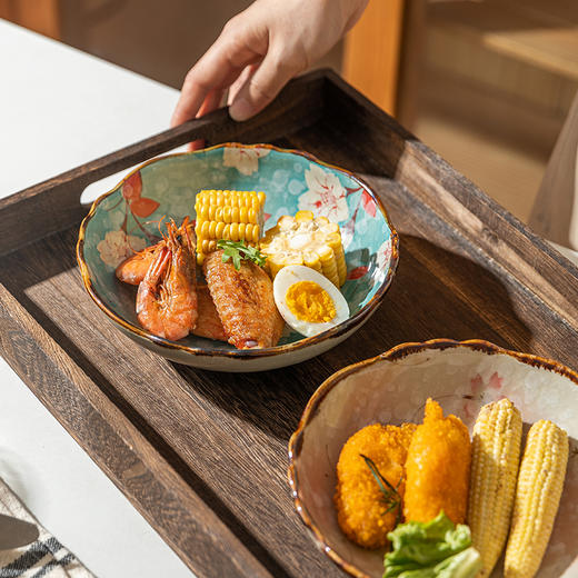 摩登主妇日式盘子菜盘家用2022网红爆款碟子陶瓷餐具网红深盘餐盘 商品图2