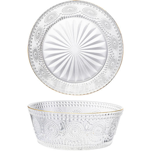 摩登主妇太阳花玻璃碗轻奢冰淇淋碗餐具家用高颜值甜品小碗沙拉碗 商品图3