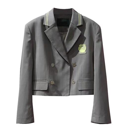 太平鸟学院风斯文短西装A1BAD1401灰色 商品图0