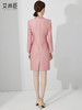 粉色职业连衣裙女春高端气质通勤中长裙时尚播音艺考主持正装套裙 商品缩略图3