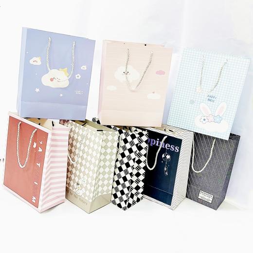 中号礼品袋手提袋包装袋纸袋创意节日礼物袋竖版245*195*95mm颜色随机1个 商品图4
