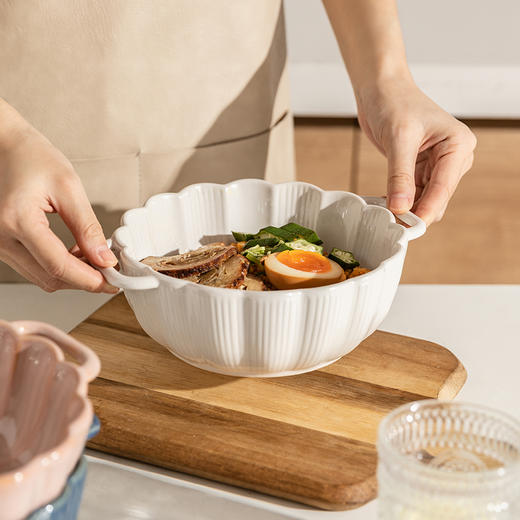 摩登主妇大碗吃面汤碗家用盛汤双耳陶瓷沙拉网红面碗螺蛳粉碗专用 商品图2