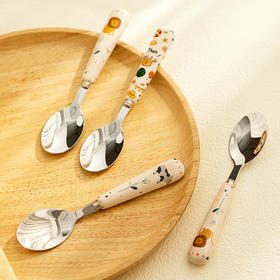摩登主妇304不锈钢勺子家用高颜值汤匙调羹创意可爱儿童吃饭小勺