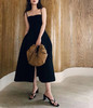 【基础款】小礼服 复古吊带裙设计感前开衩赫本风小黑裙 商品缩略图1