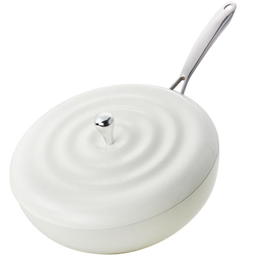 摩登主妇珐琅锅家用炒菜炒锅电磁炉燃气灶通用煎煮锅平底锅 商品图3