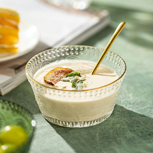 摩登主妇太阳花玻璃碗轻奢冰淇淋碗餐具家用高颜值甜品小碗沙拉碗 商品图2