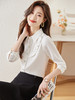 春季新款花边领衬衫洋气设计感通勤上衣 商品缩略图3