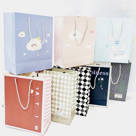中号礼品袋手提袋包装袋纸袋创意节日礼物袋竖版245*195*95mm颜色随机1个 商品图0
