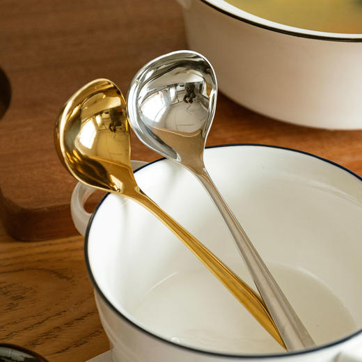 摩登主妇汤勺家用大号盛汤调羹不锈钢汤匙食品级长柄韩式干饭勺子 商品图0