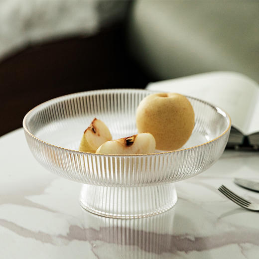 摩登主妇玻璃水果盘高级感家用客厅茶几干果盘现代轻奢零食糖果盘 商品图2