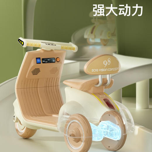 贝多奇儿童电动摩托车双人亲子车  BDQ 商品图3